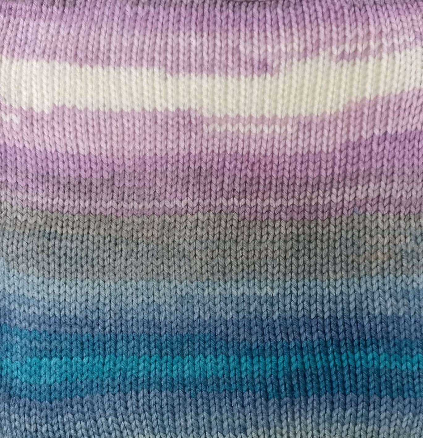 5 x 100 g Wollbiene Batik, 500 g Wool with Colour Gradient, Multicoloured Knitting Wool, Crochet Wool (2030 Blue, Turquoise, Rose) - Image 2
