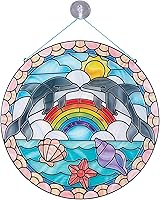 Vista 9 de Melissa & Doug Stained Glass Made Easy Craft Kit: Dolphins - 180+ Stickers