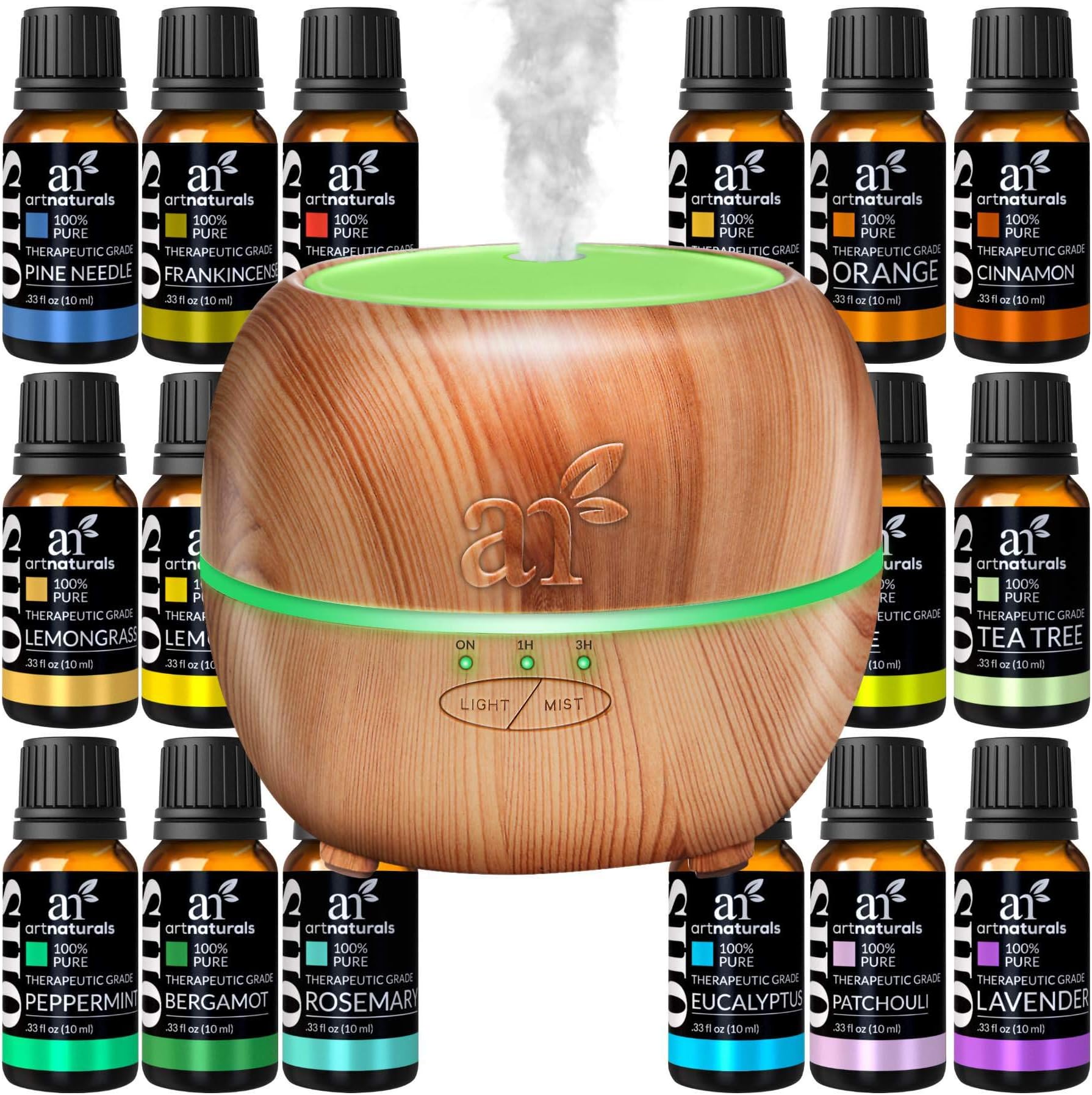 ArtNaturals Aromatherapy Set 16 Essential Oils and 150ml Diffuser Tank