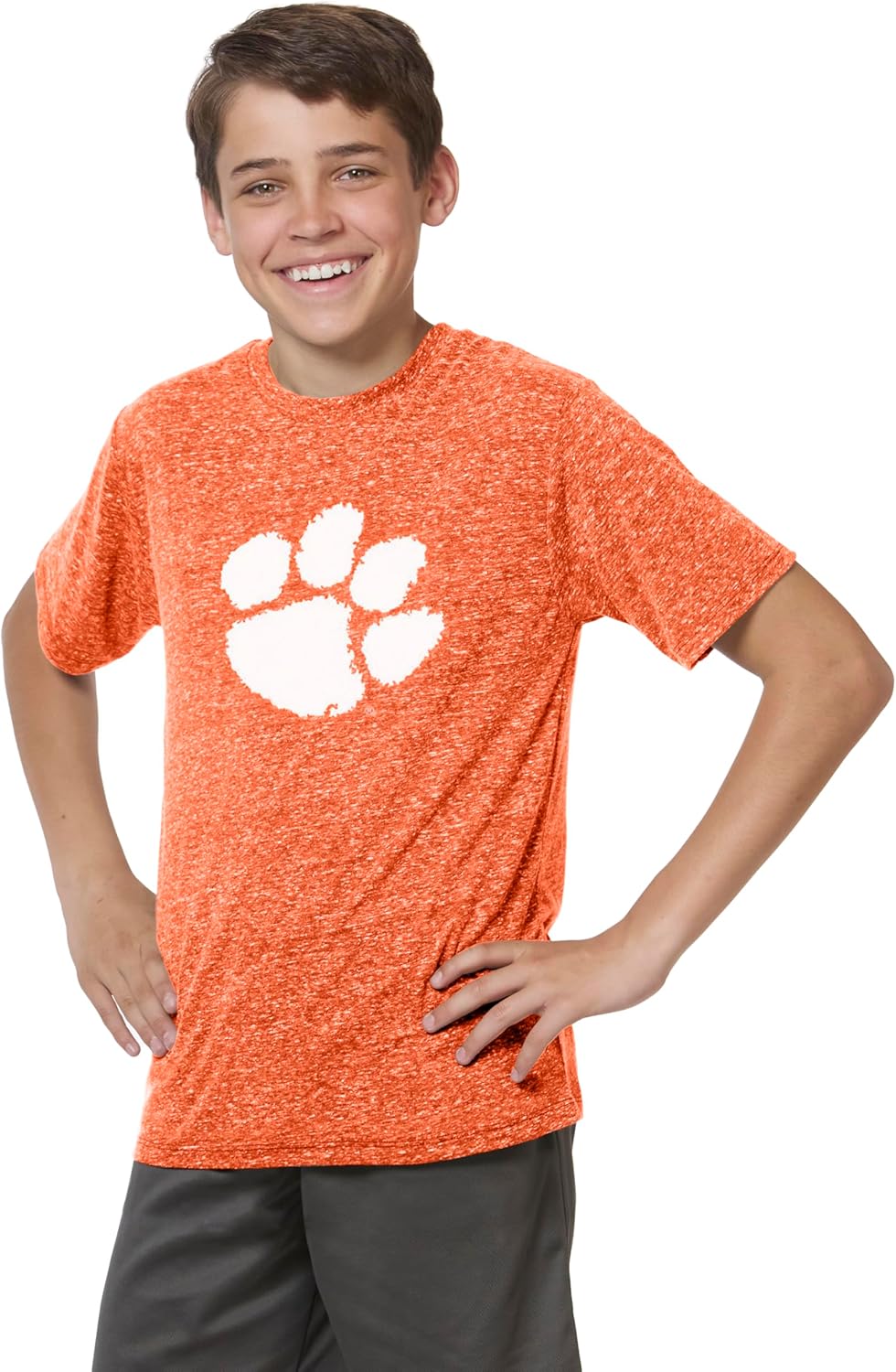 Little King NCAA Boys Youth Knobby Short Sleeve Tee-Big Logo-Team Colors