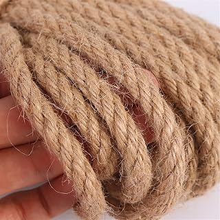 Qinlu-Natural Jute Twine 100m Jute Twine Burlap String Hemp Rope Party Wedding Gift Wrapping Cords Thread DIY Scrapbooking Florists Craft Decor, for Arts