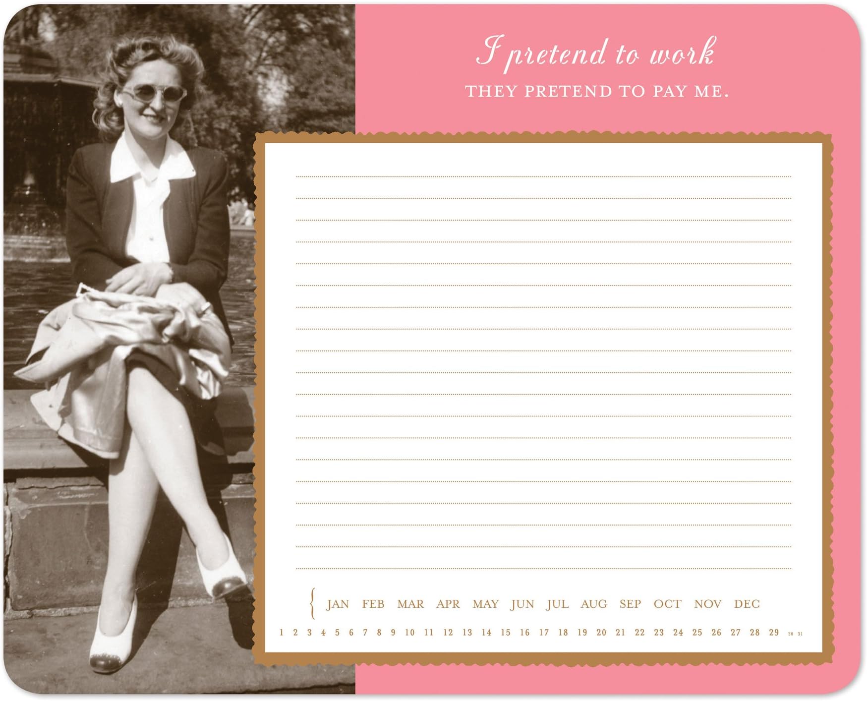 Shannon Martin Memo Mouse Pad - Pretend to Work