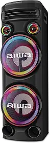 Torre de Som AIWA T2W-02 2300W 2Woofers10' Bluetooth RGB USB FM DJ