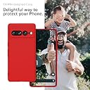 YATWIN Silicone Back Case for Google Pixel 7 Pro, Soft-Touch Phone Back Cover for Google Pixel 7 Pro - Red gallery image