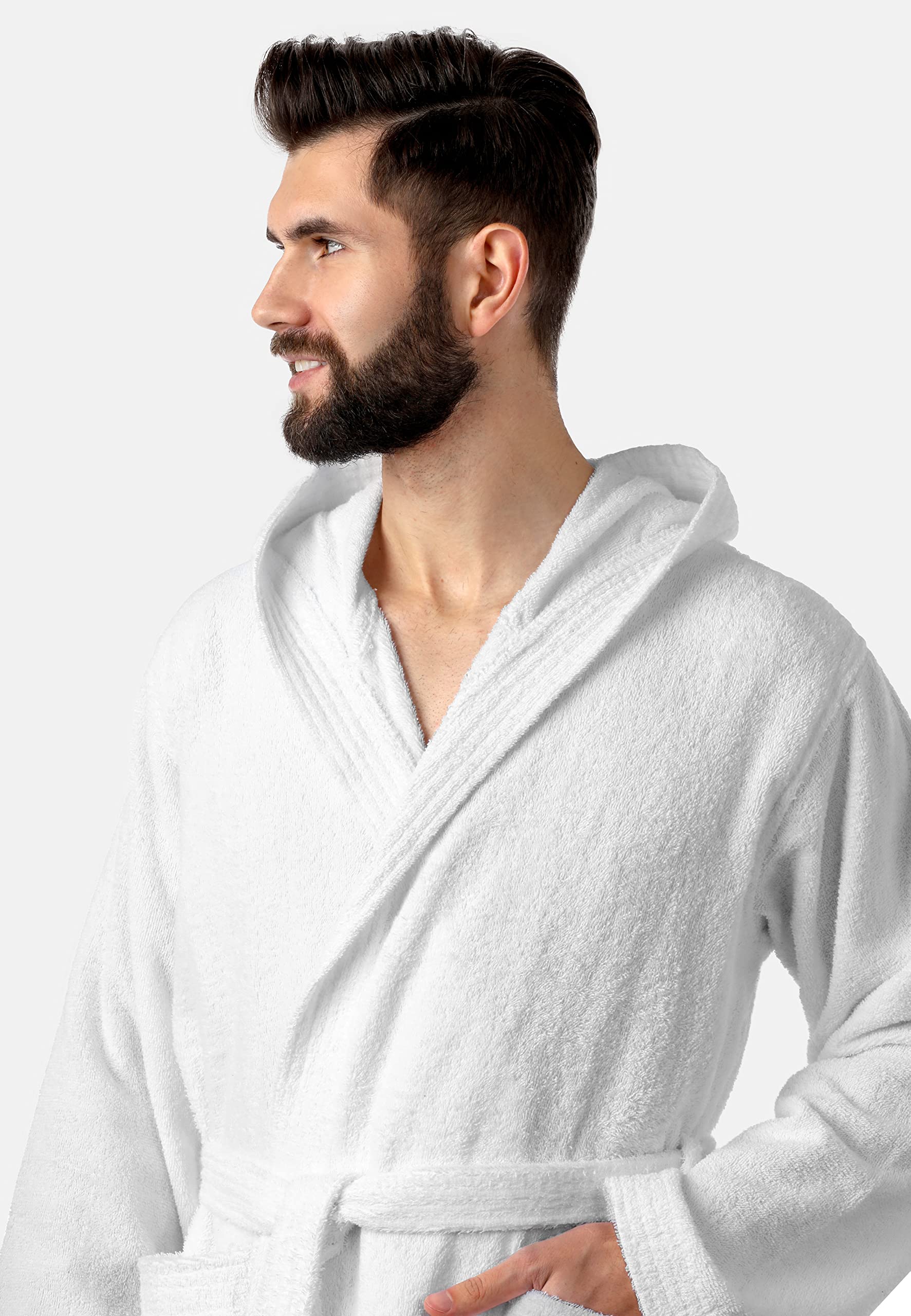 Ladeheid Peignoir de Bain Éponge 100% Coton Organique Homme LA40-224