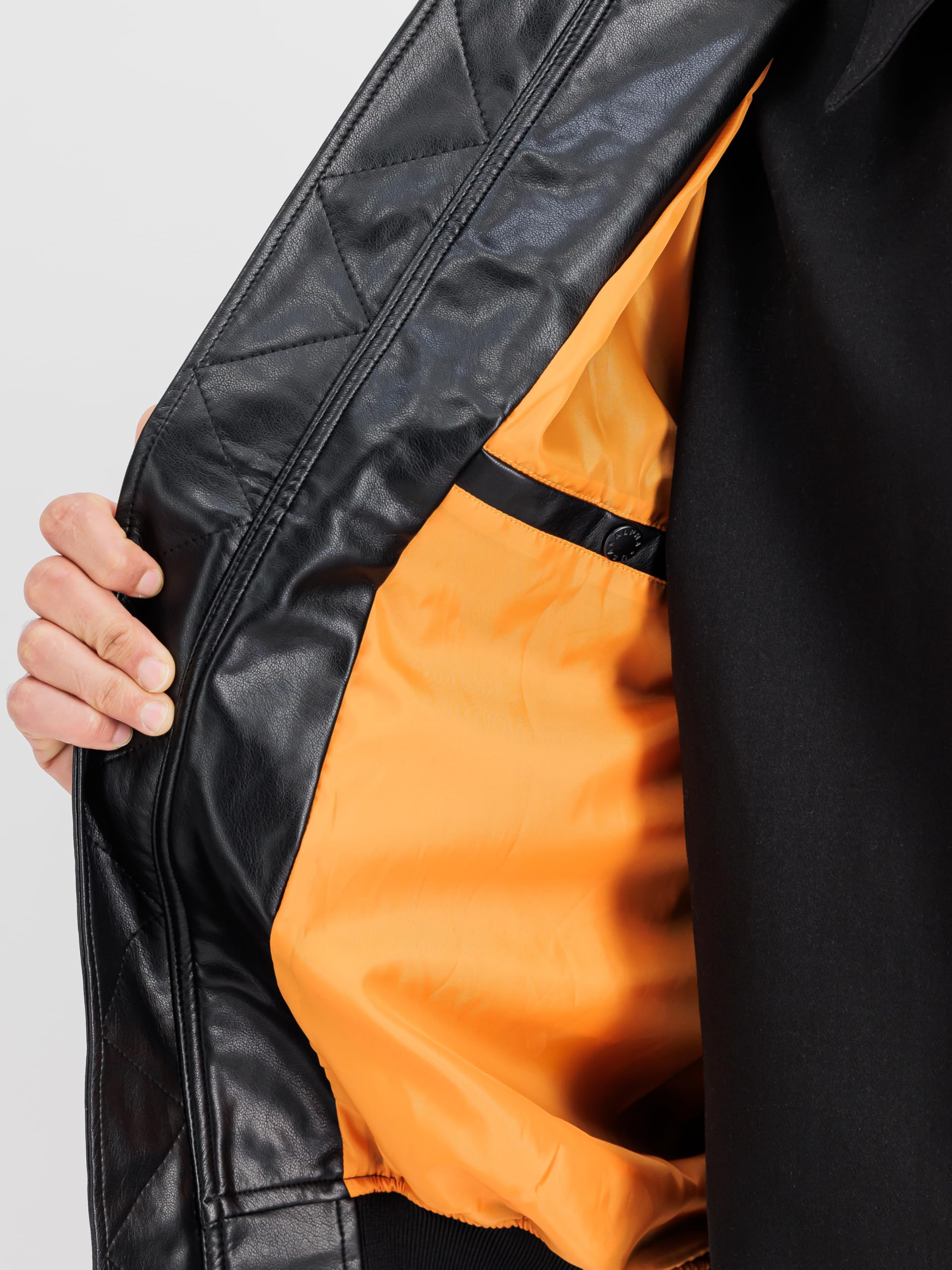 ALPHA INDUSTRIES Płaszcz Mężczyźni Alpha Industries Wegańska kurtka skórzana MA-1 VF dla mężczyzn (1 w zestawie)
