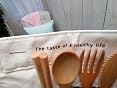 UMAMI Kit Couverts De Voyage En Bois Écologique – Mieux Que Le Bambou ! Fourchette, Cuillère, Courteau, Baguettes + Sac Nomade