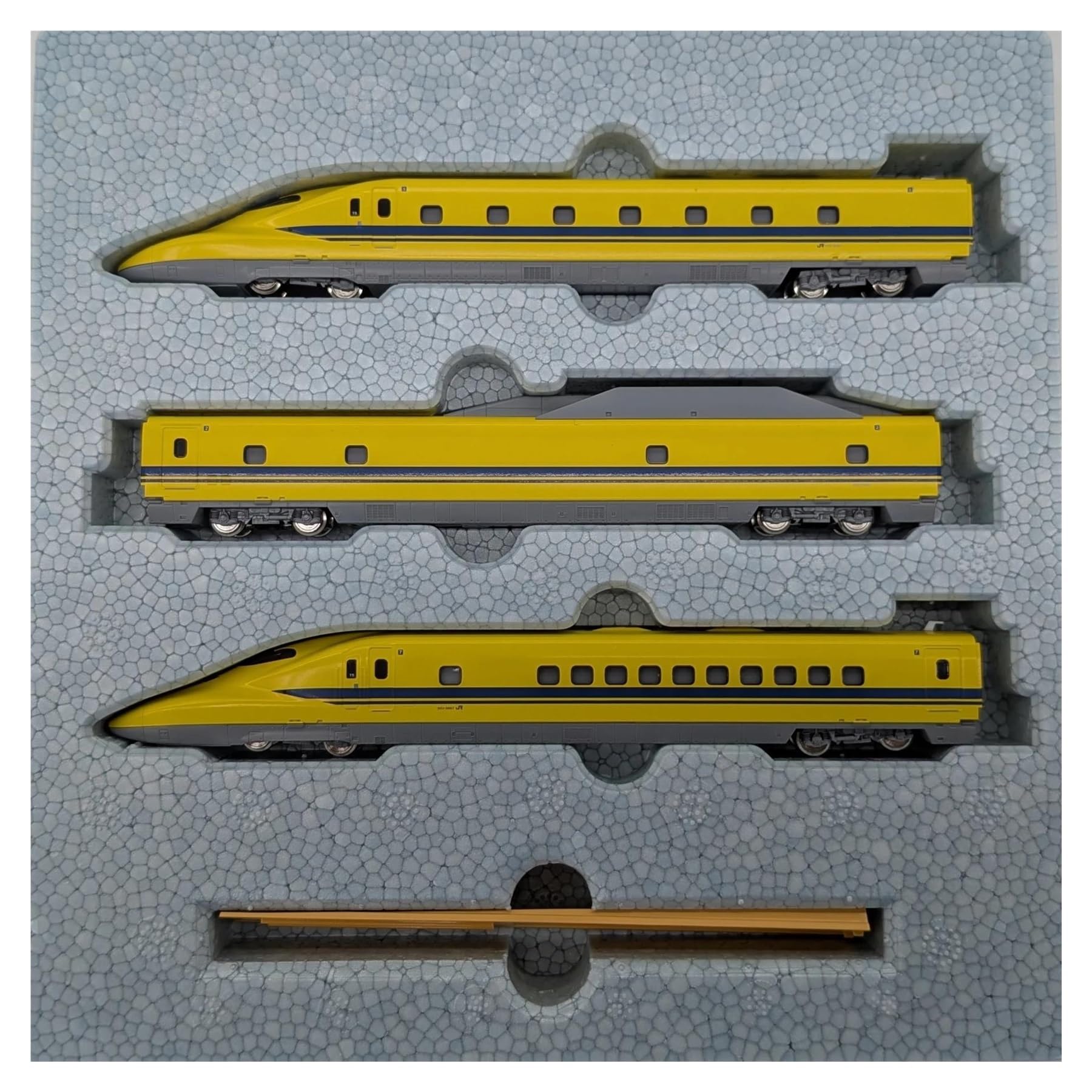 Tren a Escala Tipo N 1/160 para Modelo De Tren Serie 923 Coche Mantenimiento Línea Juego 7 Coches Amarillo