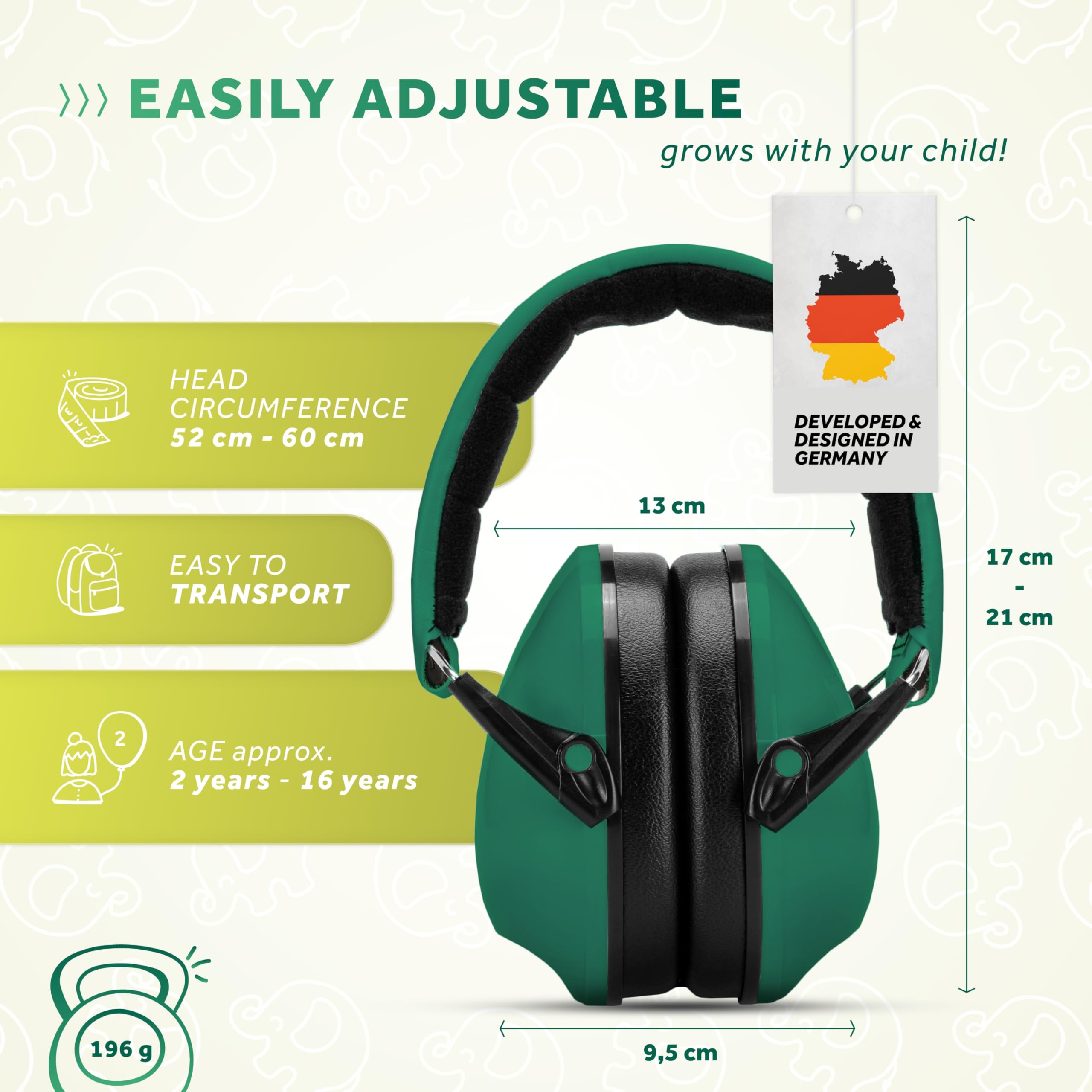 Schallwerk Ear defenders Kiddies | Hearing Protection for Children - CE Certified Noise Protection Headphones Mini - Ear Defender ideal for everyday Life & Events - Image 4
