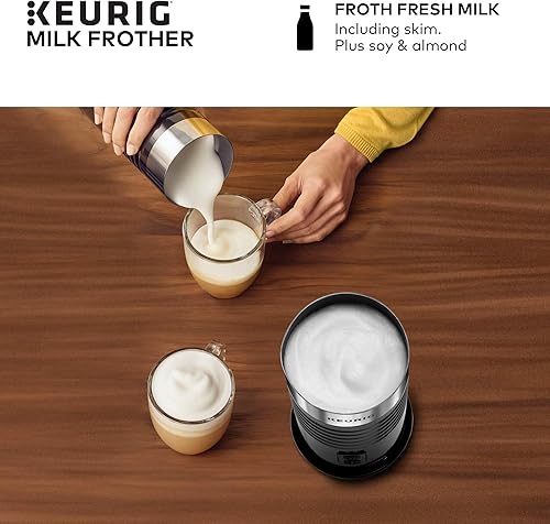Miniatura 9 de Keurig K-Elite - Cafetera de una porción diseño cepillado con espumador de leche Keurig para espuma de leche caliente y fría