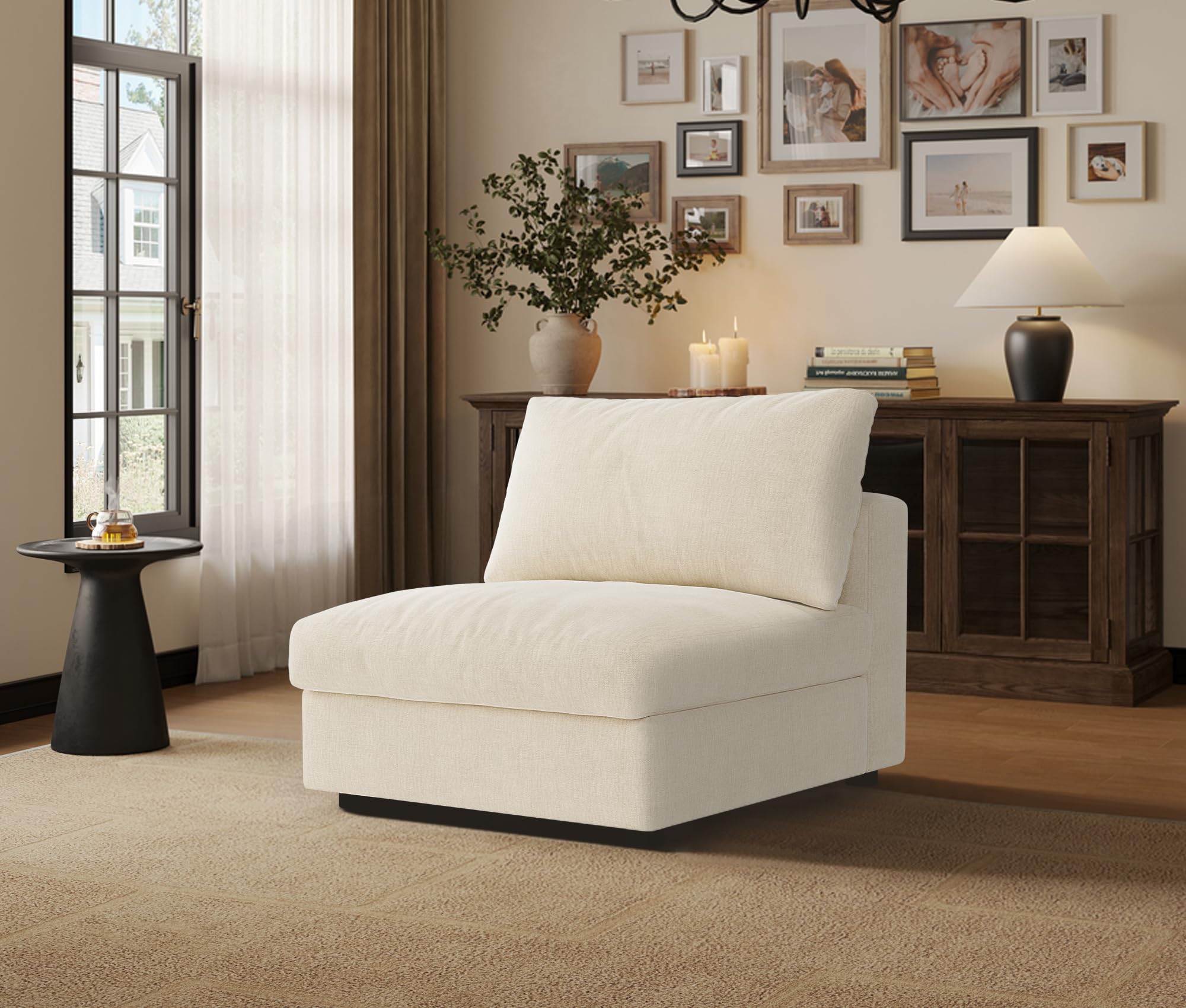 Photo 1 of **SIMILAR ITEMS**Cloud Modular Sectional Sofa Couch with Storage Ottoman, Oversized Sectional Couches for Living Room, Single Seat, Chenille, Beige