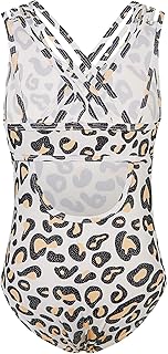 Gymnastics Leotard for Girls Criss Cross Straps Back Unitards Sparkly Ballet Dance Outfits Clothes 3-9T