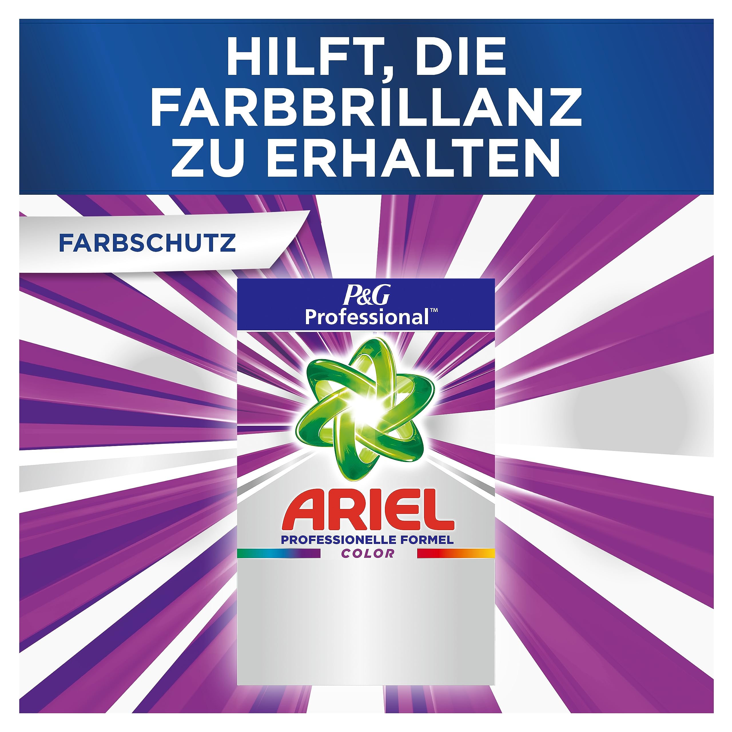 Ariel Professional Color Waschpulver, 120 Waschladungen, 7.8Kg, Ausgezeichnete Fleckentfernung schon ab der ersten Wäsche, professionelle Formel für den professionelen Einsatz