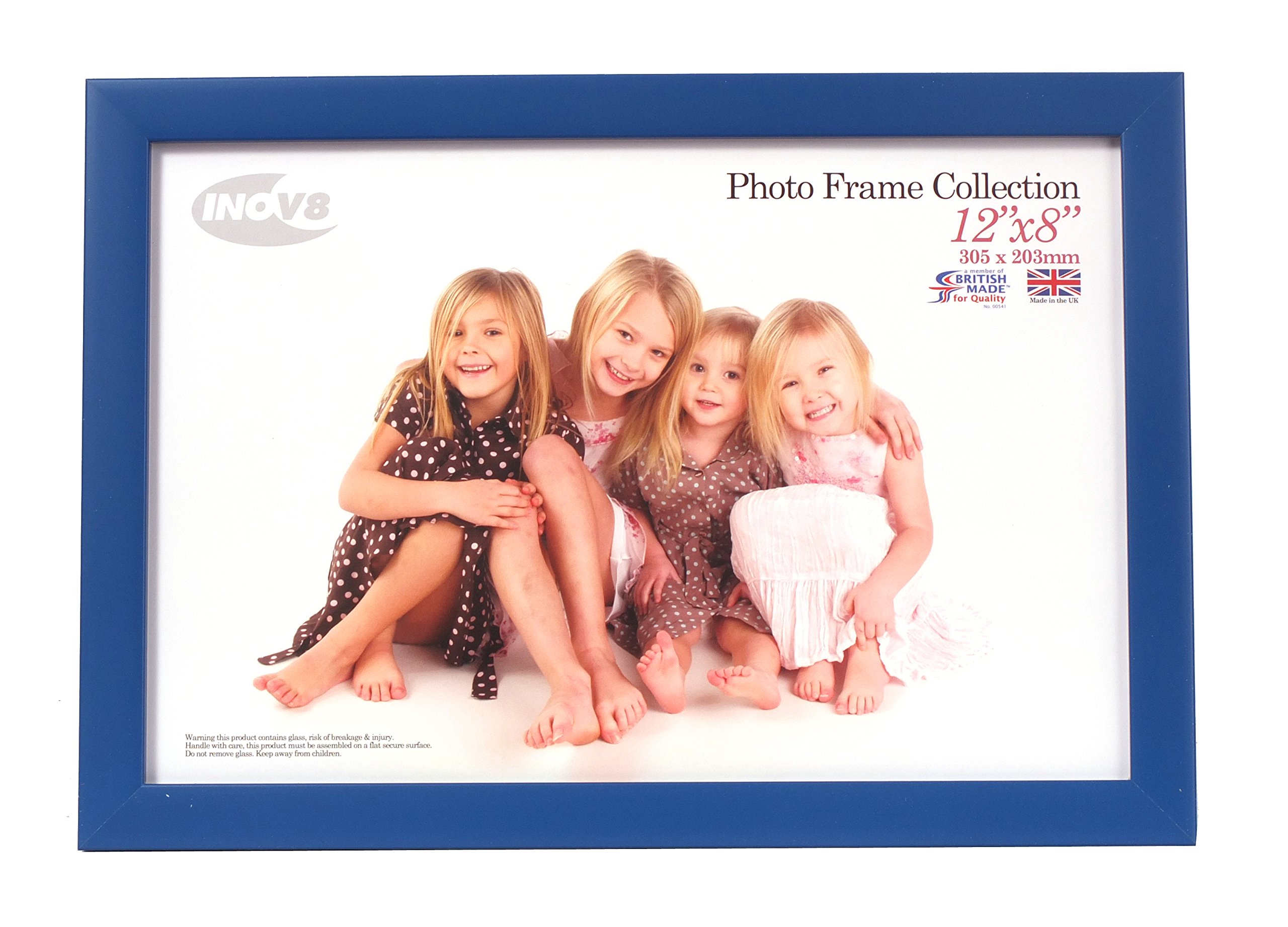 Inov8 PFVS-ROBL-128 British Made Traditional Picture/Photo Frame, Royal Blue, 12x8 Inch