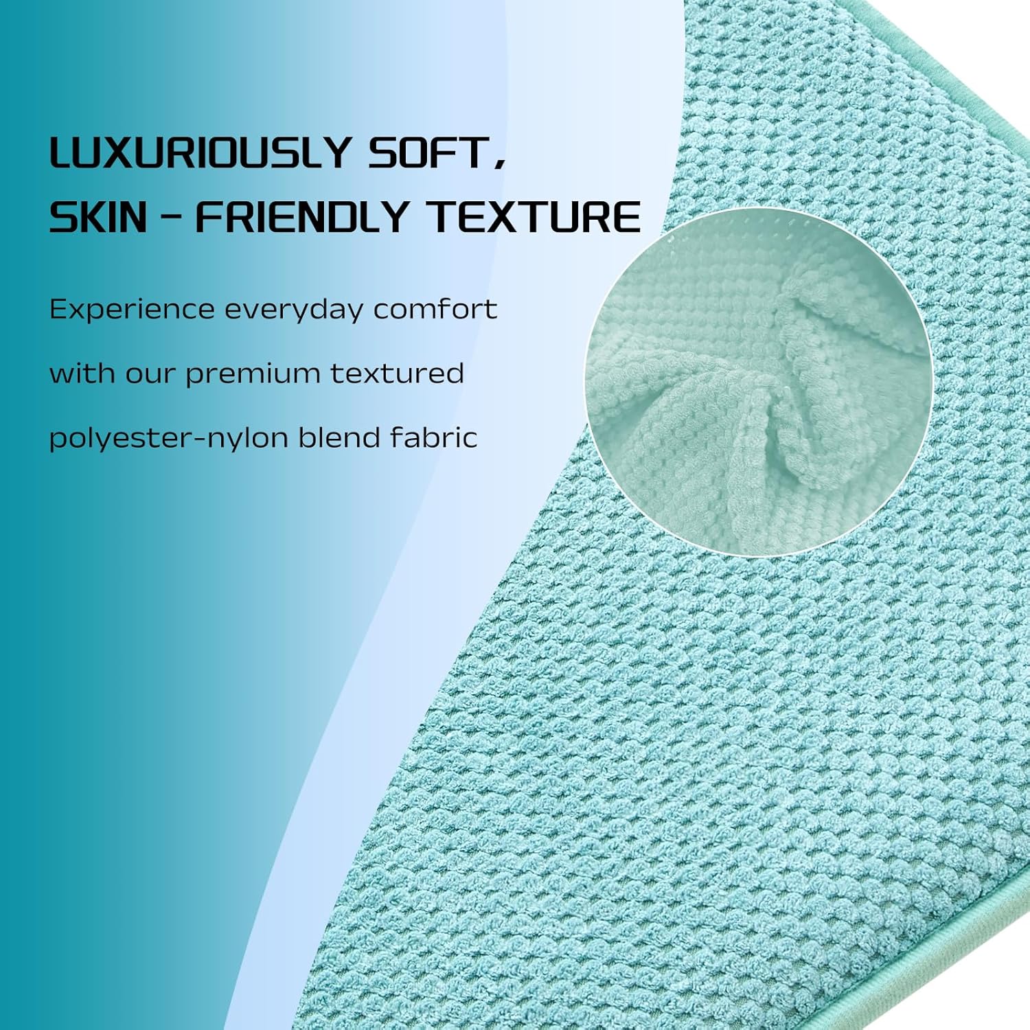 Ultra-Soft Dining Chair Pads with Memory Foam - Non-Slip SBR Backing, Thickened Cushion for Kitchen & Office Chairs (Aqua, 16''L*16''W(2pcs/Set))