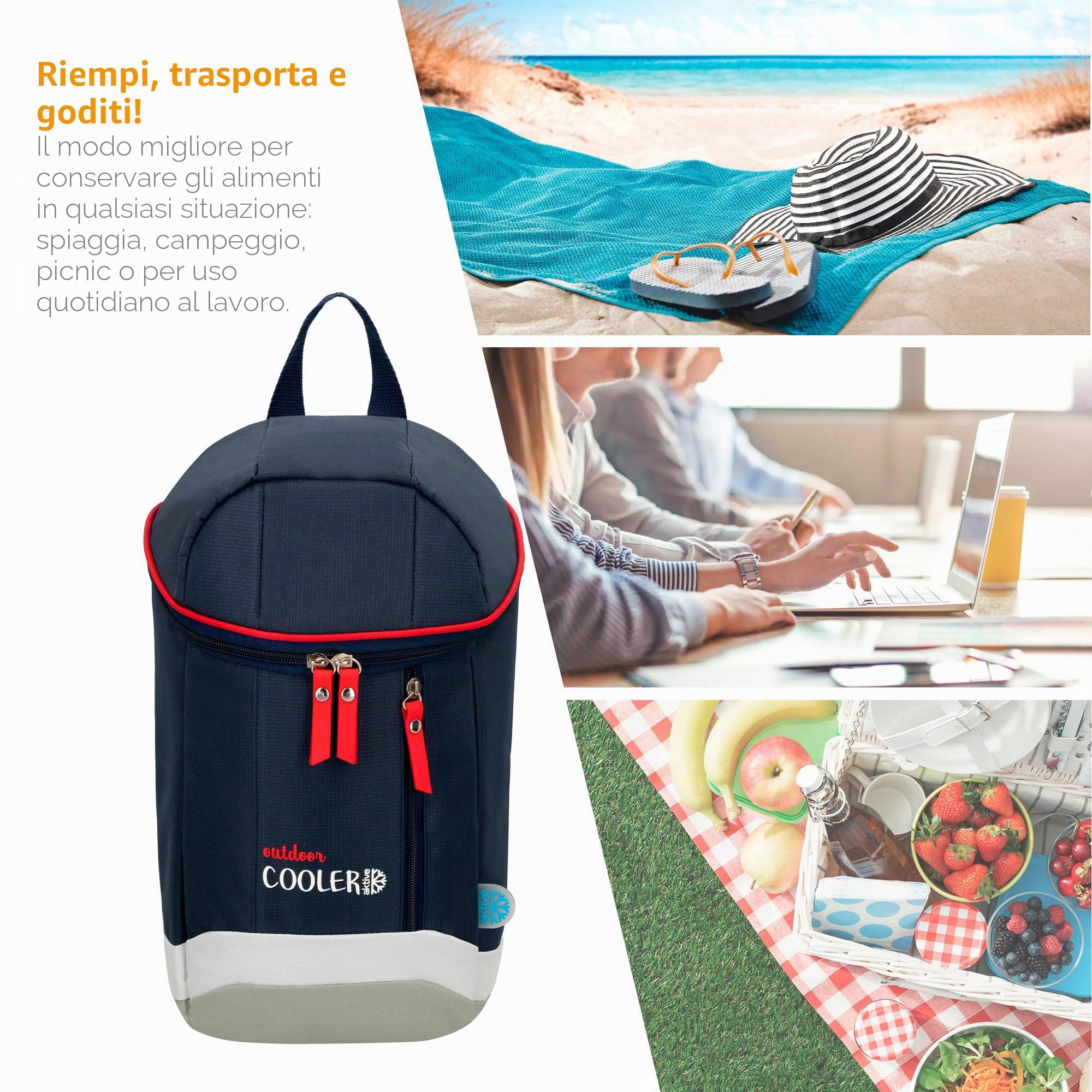 AKTIVE 80730 - Zaino termico 9 litri