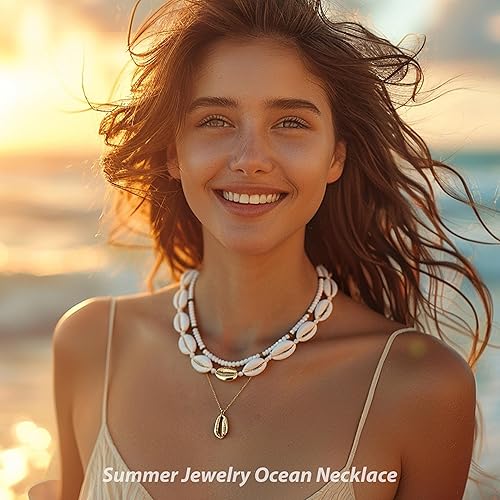 Miniatura 3 de Conch Shell Necklace Gold Snail Shell NecklaceHalloween Party Cosplay Costume Ocean Jewelry Beach Vacation Essentials Seashell Necklace Summer