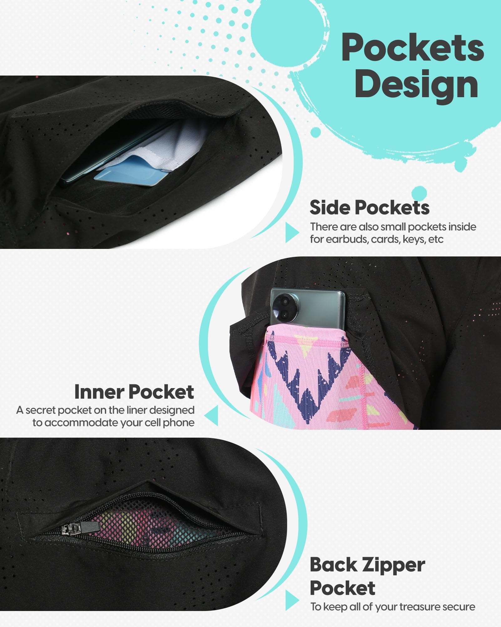 maamgic Pantalones cortos de correr para hombre con forro de compresión de 5 pulgadas, secado rápido, pantalones cortos deportivos 2 en 1 antirozaduras