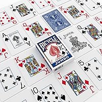 Vista 9 de Bicycle Cartas de Juego de Índice Jumbo, Paquete a Granel de 12 Juegos de Cartas de Tamaño Póker de Impresión Grande, Dorsos Rojos y Azules
