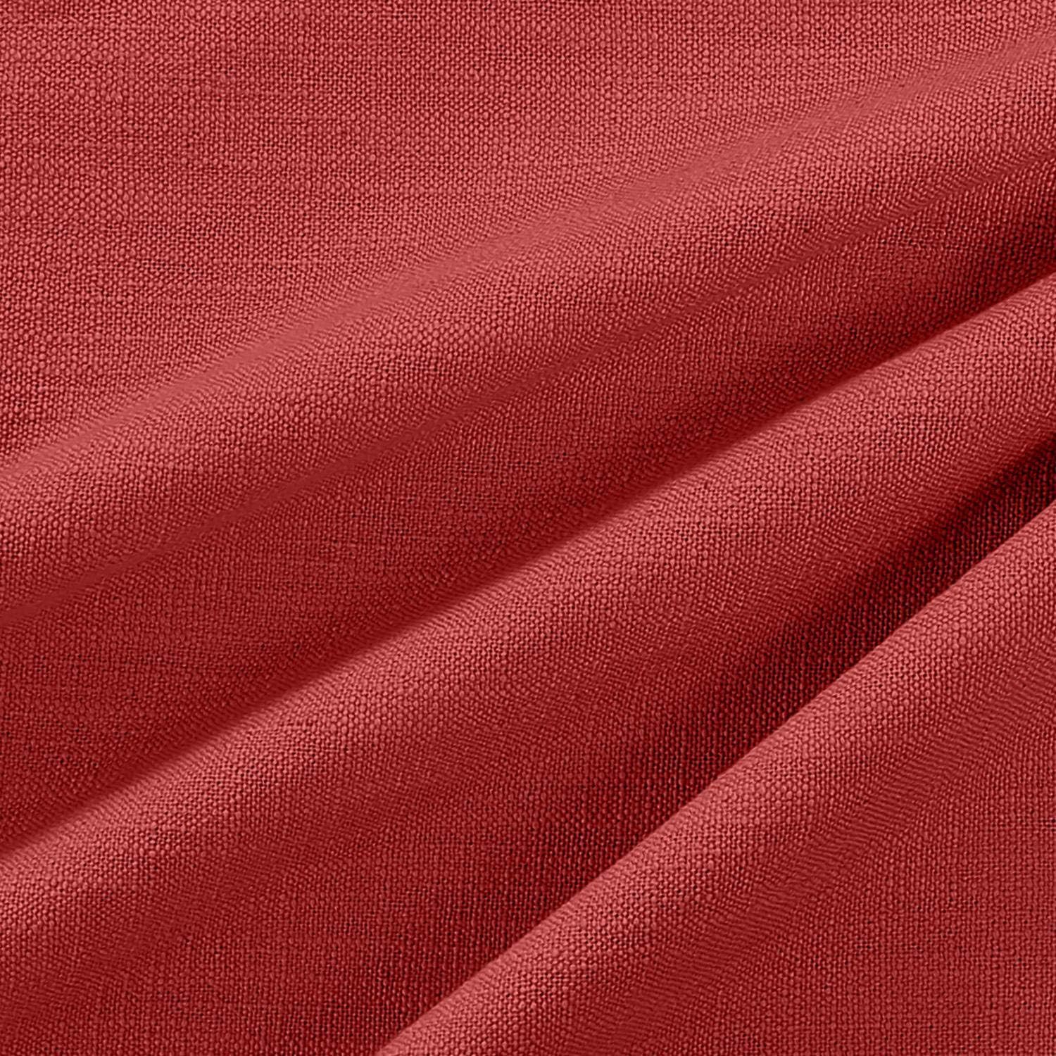 ChadMade Linen Extra Long 50 Inch Wide by 108 Inch Long Linen Blend Texture Curtain Tab Top Room Darkening Curtain for Living Room Bedroom Sliding Door 1 Panel, Red, Cary Collection