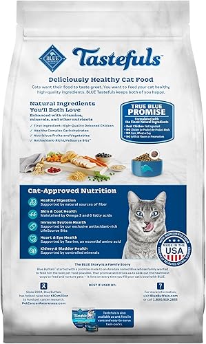 Miniatura 2 de Blue Buffalo Tastefuls Active Natural Alimento seco para gatos adultos, bolsa de pollo de 7 libras