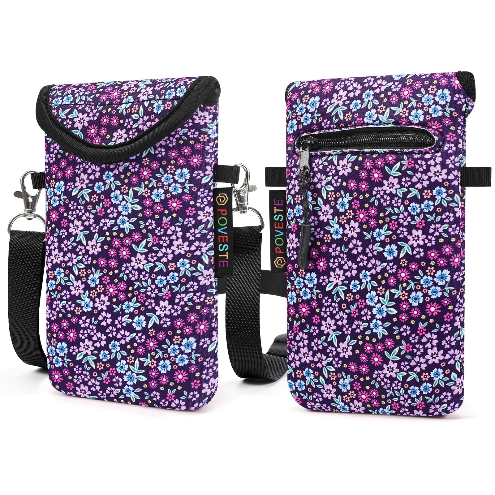 Flap Closure Secure Cell Phone Bag with Card Pocket for iPhone &amp; Samsung