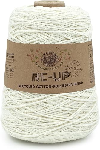 Lion Brand Yarn Re-Up - Ovillo de hilo con bono, Full Moon