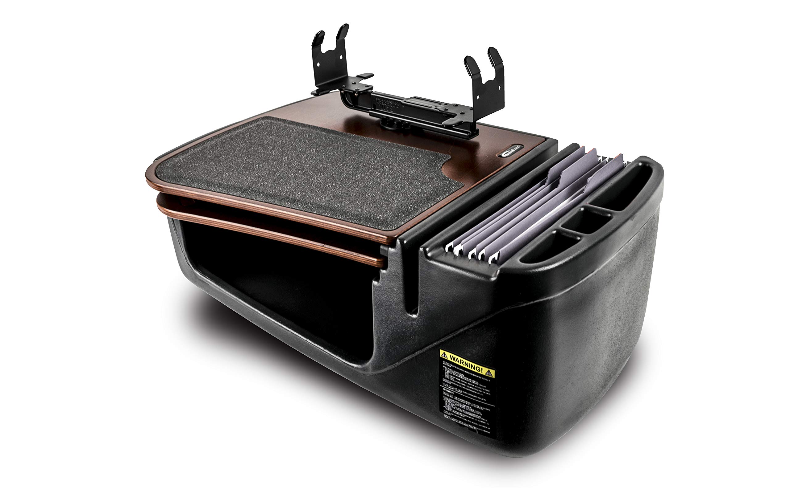 AutoExec AE-GMCD-PS-PI-21M GripMaster Car Desk for Your Vehicle Workstation and Mobile Office, Mahogany with Printer Stand and 400 watt Power Inverter