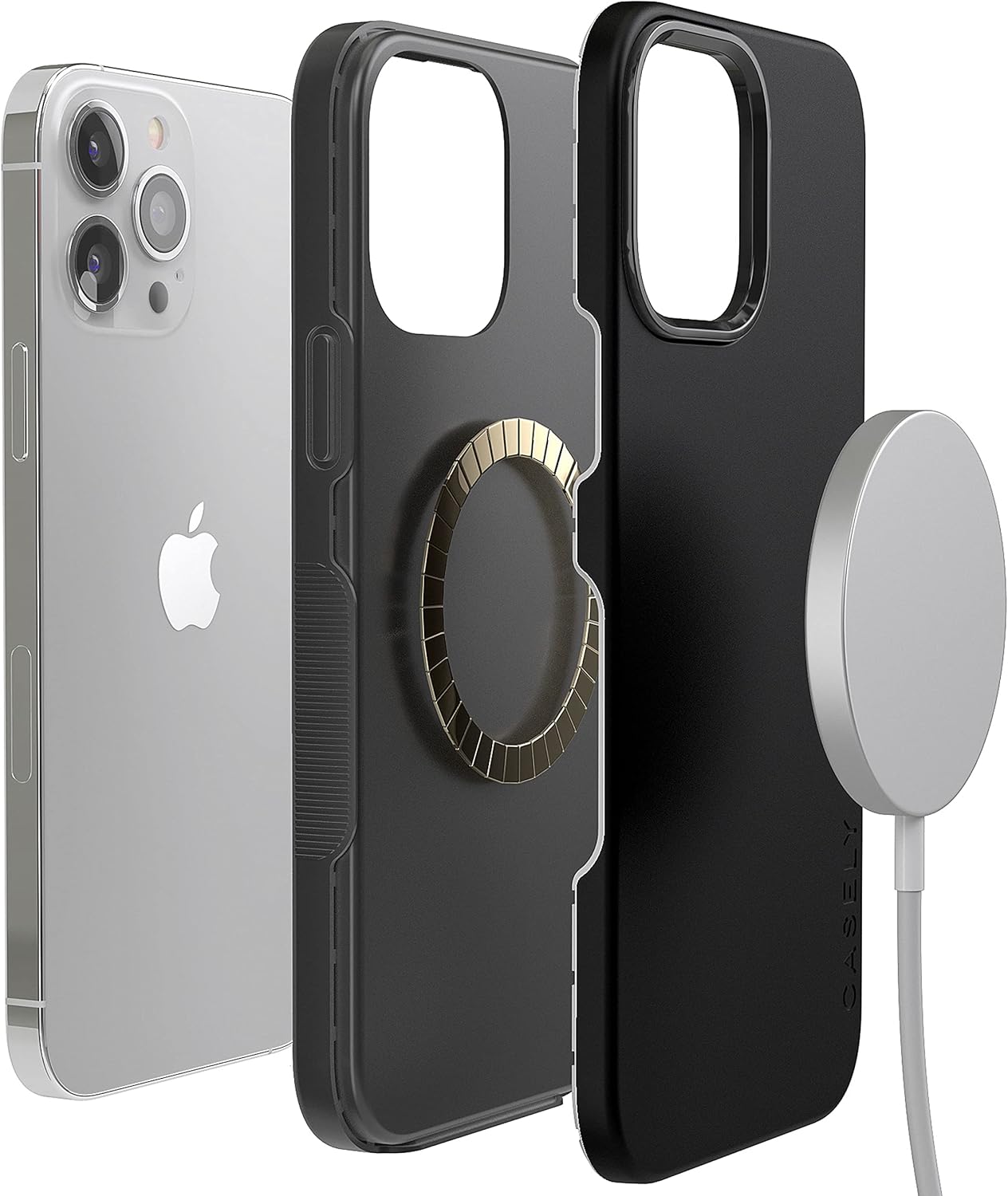 Casely iPhone 14 Pro Max Case | Black on Black | Bold Protective Design | Compatible with MagSafe
