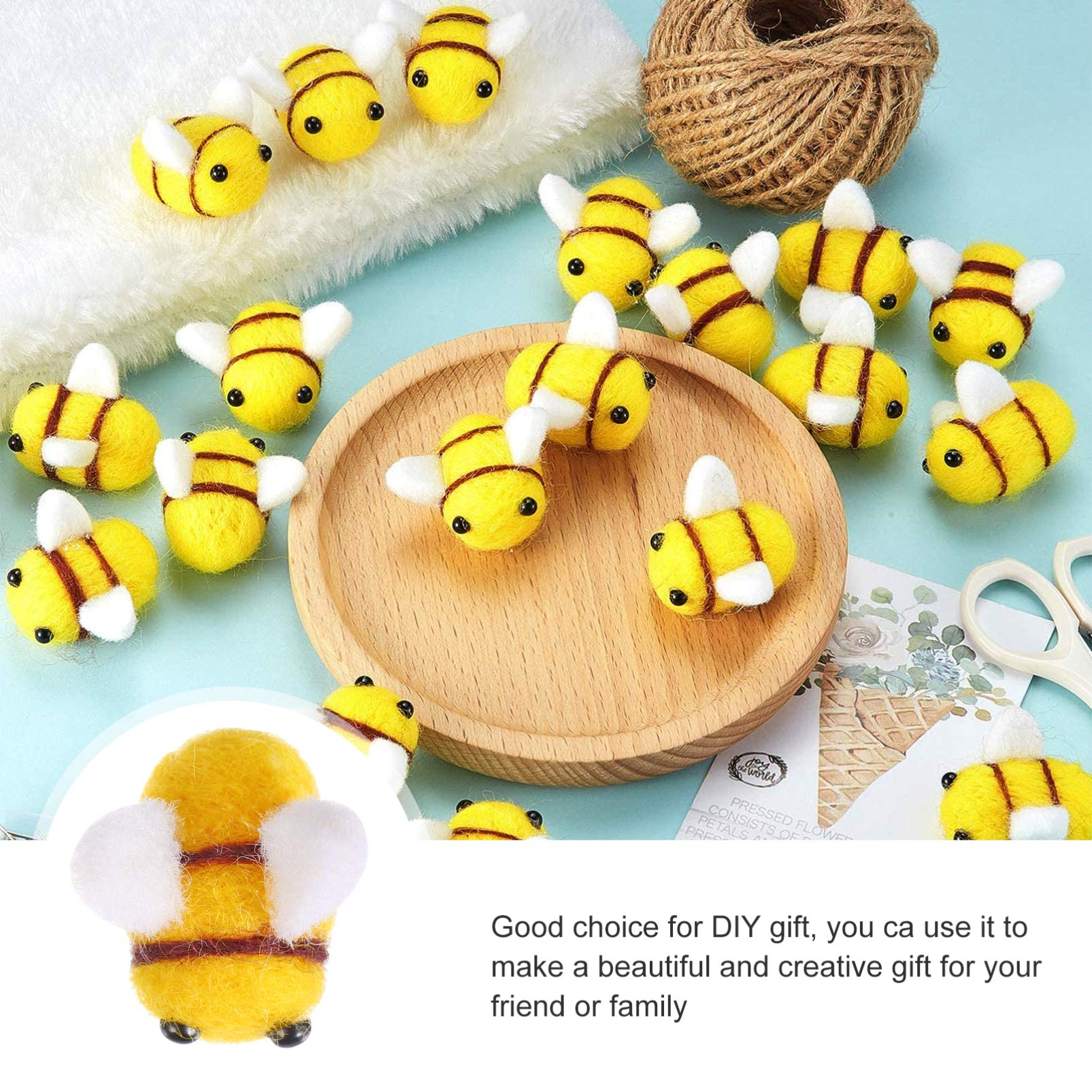 10 Stück Wollfilz-Bienen – Niedliche Filz-Figuren Für DIY, Dekoration & Kinder-Bastelprojekte