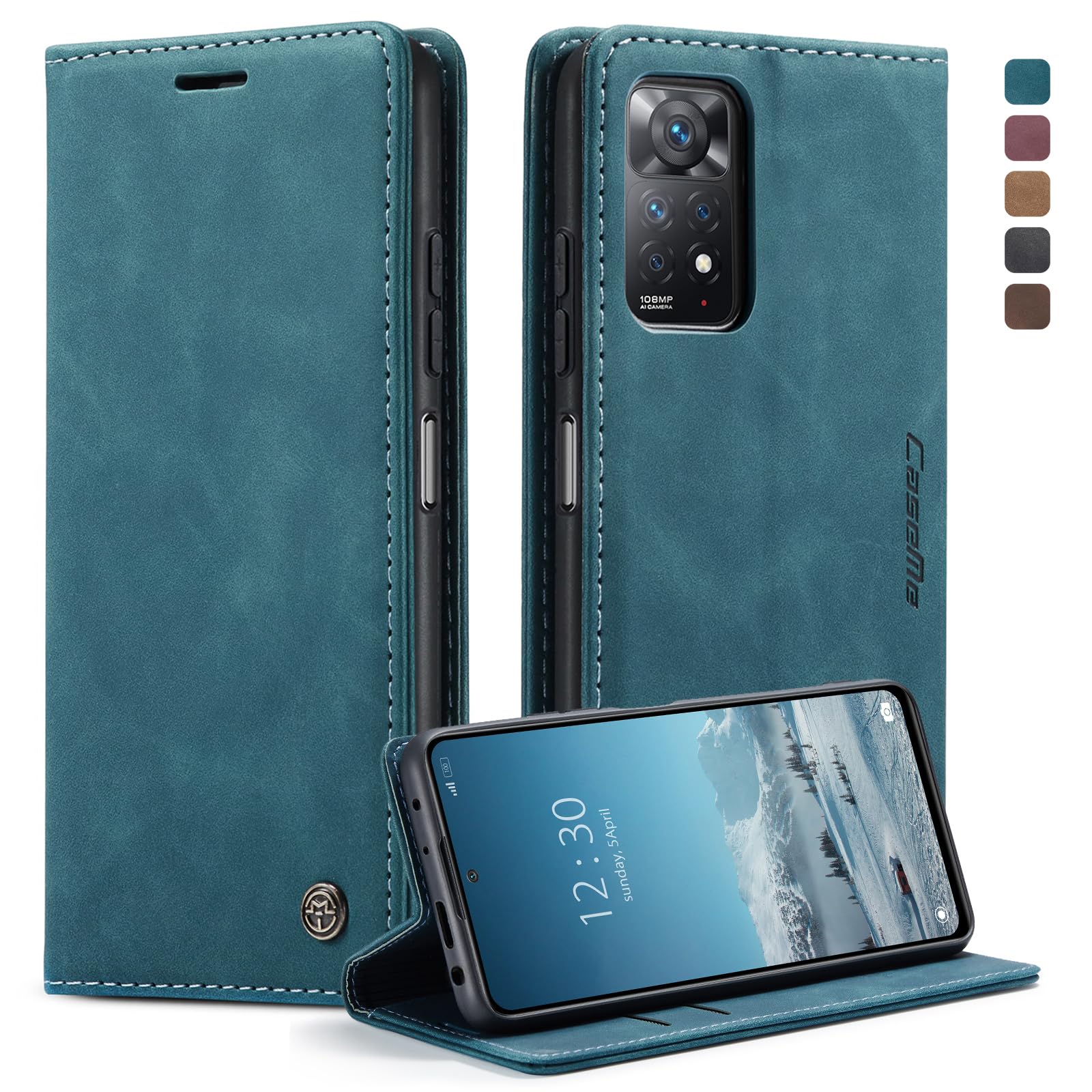 GOKEN Cover per Oppo Find X6 PRO, Custodia Flip PU Pelle TPU