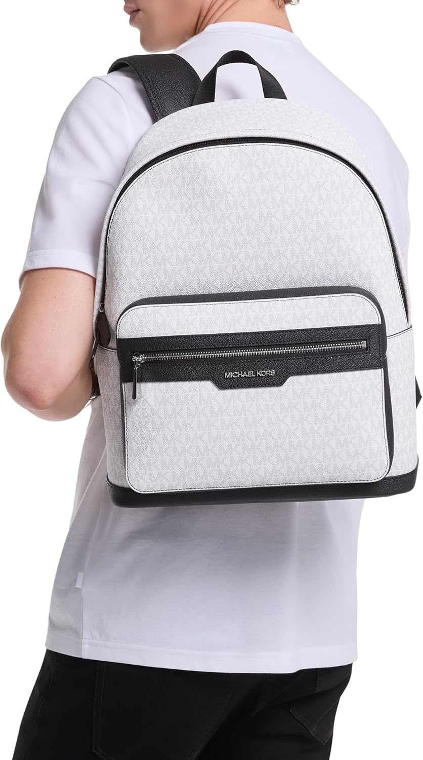 Michael Kors Men's Malone Backpack, Bright White, One Size
