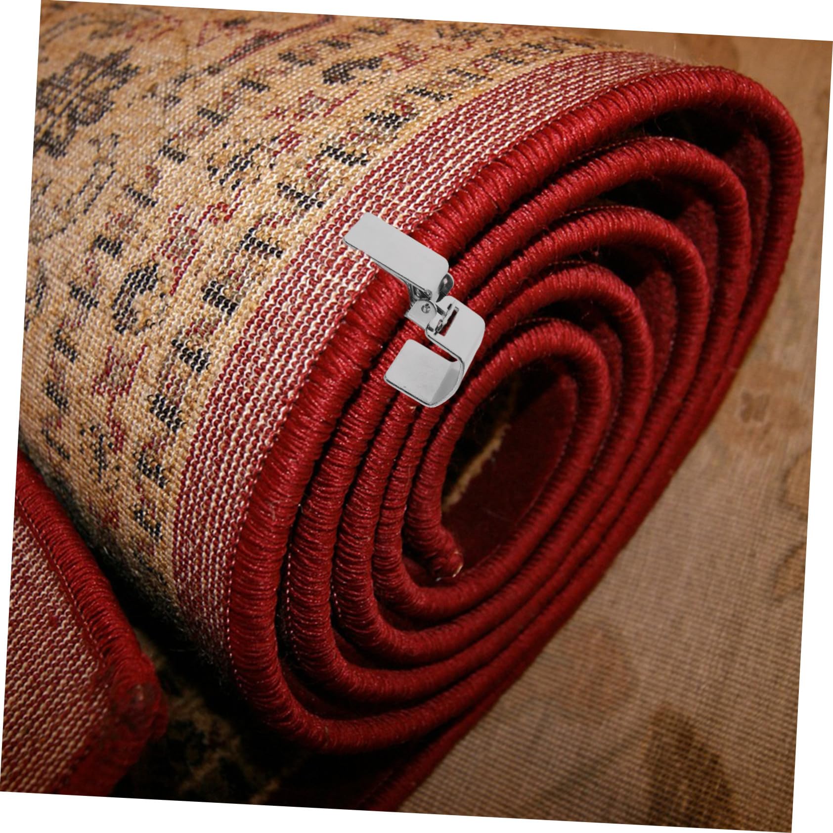 6 Stück Edelstahl Teppich und Vorhangclips Silberne Klammern Installieren und Verwenden zum Aufhängen von Gardinen und Teppichen im Haushalt