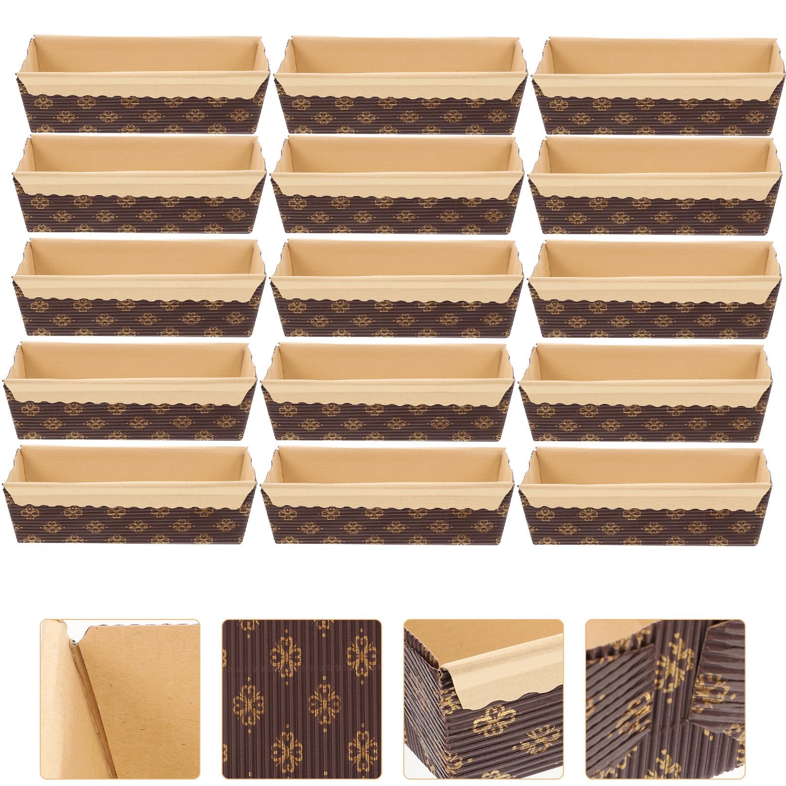 Moldes de Papel Cuadrados para Hornear Pastel Chiffon, 25 Piezas