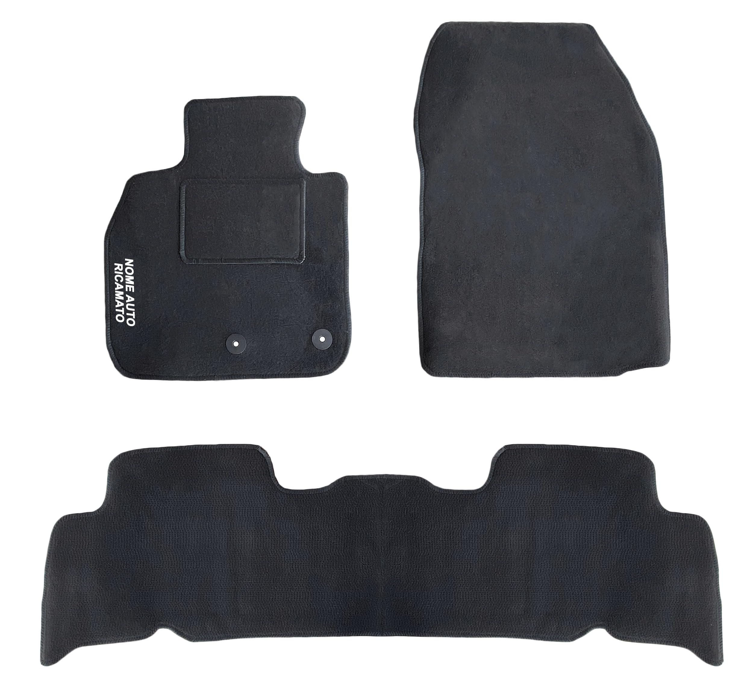 Set Tappetini Anteriori Velours per Hyundai Cargo II 2007-2021 Neri