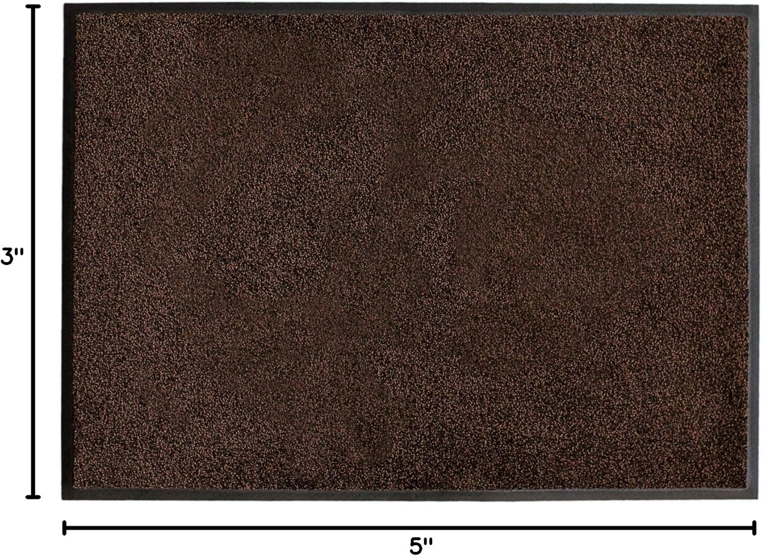Iron-Horse Washable Commercial-Grade Entrance Mat, Brown and Black 3x5 Industrial Floor Mat with Kleated Back