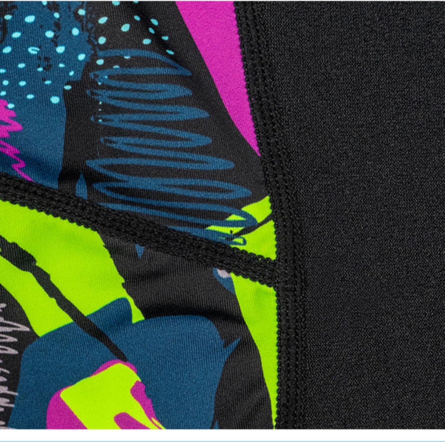 Cambkatl Men's Zip Front Long Sleeve Rash Guard Tropical One Piece Sun Protection Swimning Shorts Surfing Suit