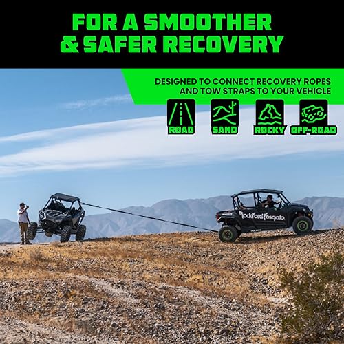 Miniatura 4 de Rhino USA Cuerda de grillete suave sintética (1 unidad)  38 pulgadas x 22 pulgadas (31,400 libras garantizada resistencia mínima a la rotura)