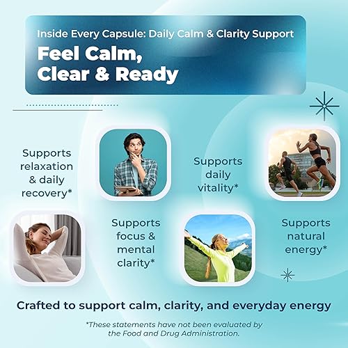 Miniatura 3 de Suplemento para la salud del cortisol con magnesio, Ashwagandha, melena de león y complejo de 10 hongos - Relajación, enfoque y apoyo energético -