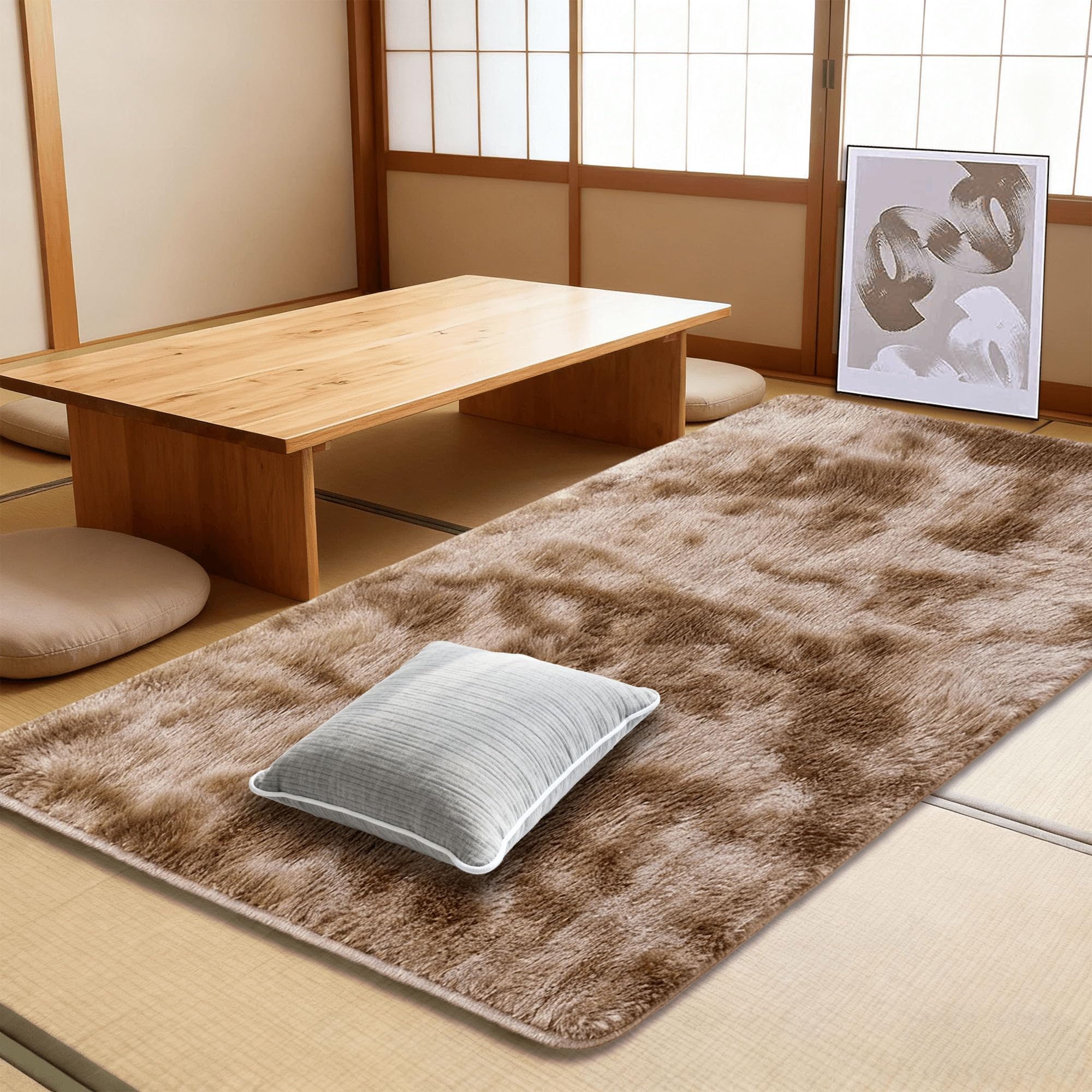 Tapis salon 210 x 250 cm moelleux pour réchauffer un sol froid