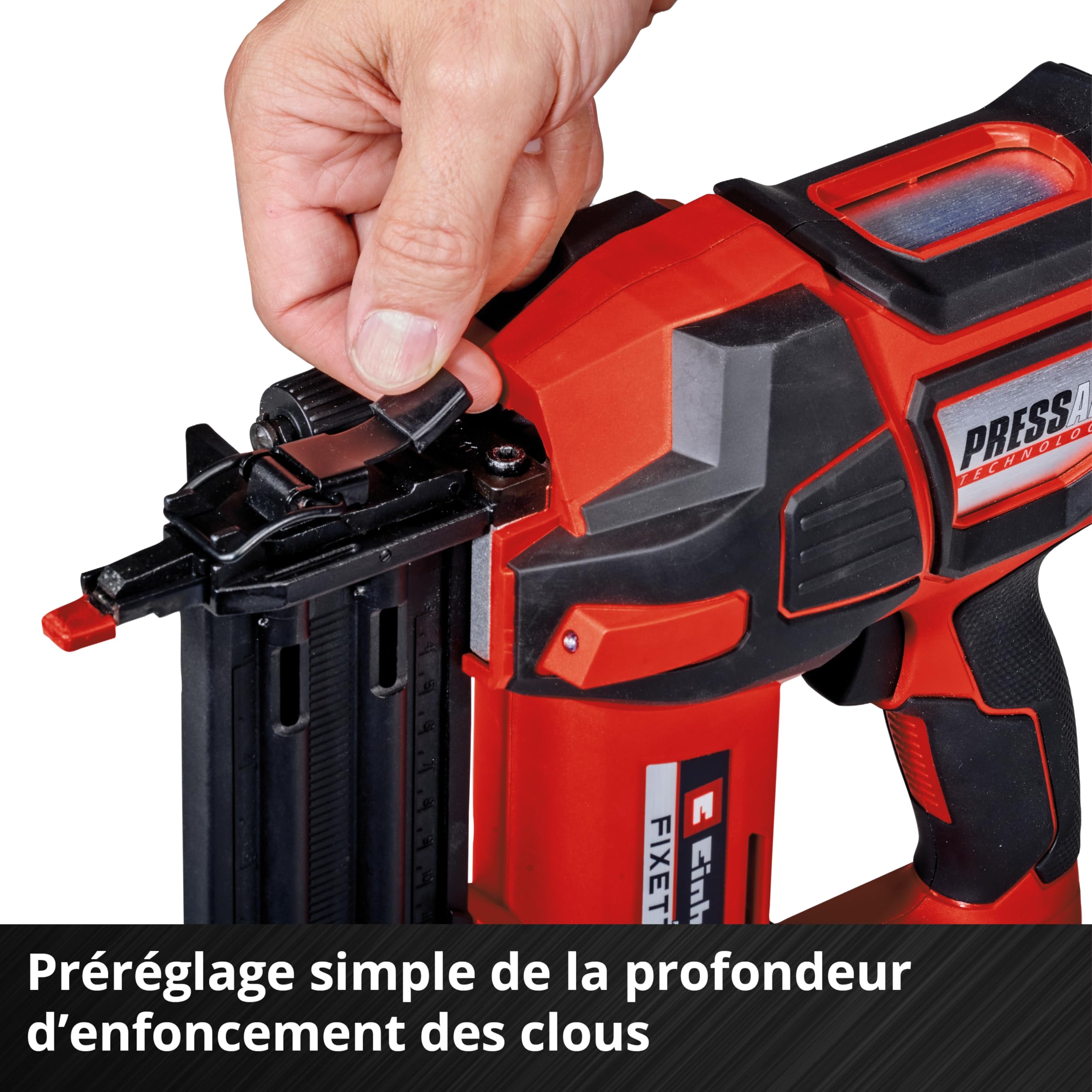 Einhell Professional Cloueuse sans fil FIXETTO 18/50 N Solo Power X-Change (18V, 60 cps/min, Clous de 15 à 50mm - largeur 1,0mm) Livré sans batterie ni chargeur