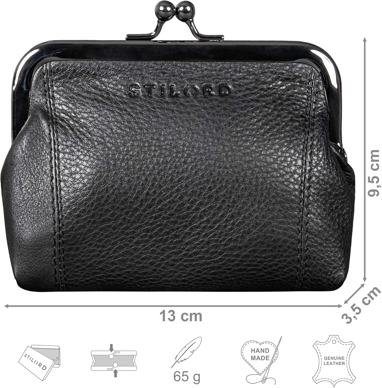 STILORD Goldie Kleine damesportemonnee van leer, Kiss-Lock vintage, kleine  portemonnee, van echt leer, antiek met kliksluiting, Kara - Cognac,  Portemonnee : Amazon.com.be: Mode