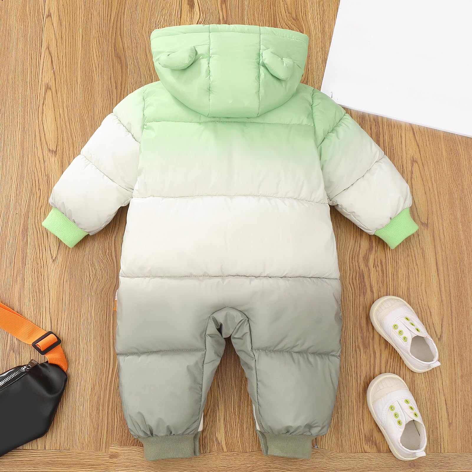 Traje de Nieve Bebé Niña con Capucha Mamecucos Recién Mono de Nieve Niño Ropa de Algodón para Otoño Invierno