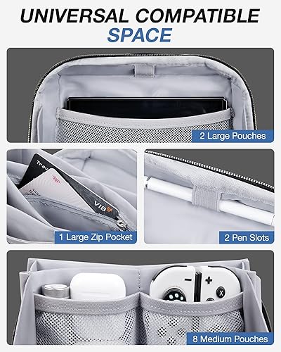 Miniatura 10 de BAGSMART Bolsa organizadora de electrónica, pequeña bolsa organizadora de tecnología de viaje para artículos esenciales de viaje, bolsa organizadora