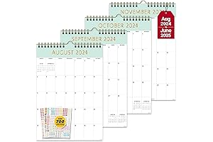Decorably Wall Calendar Portrait: 18 Month 2024 Calendar