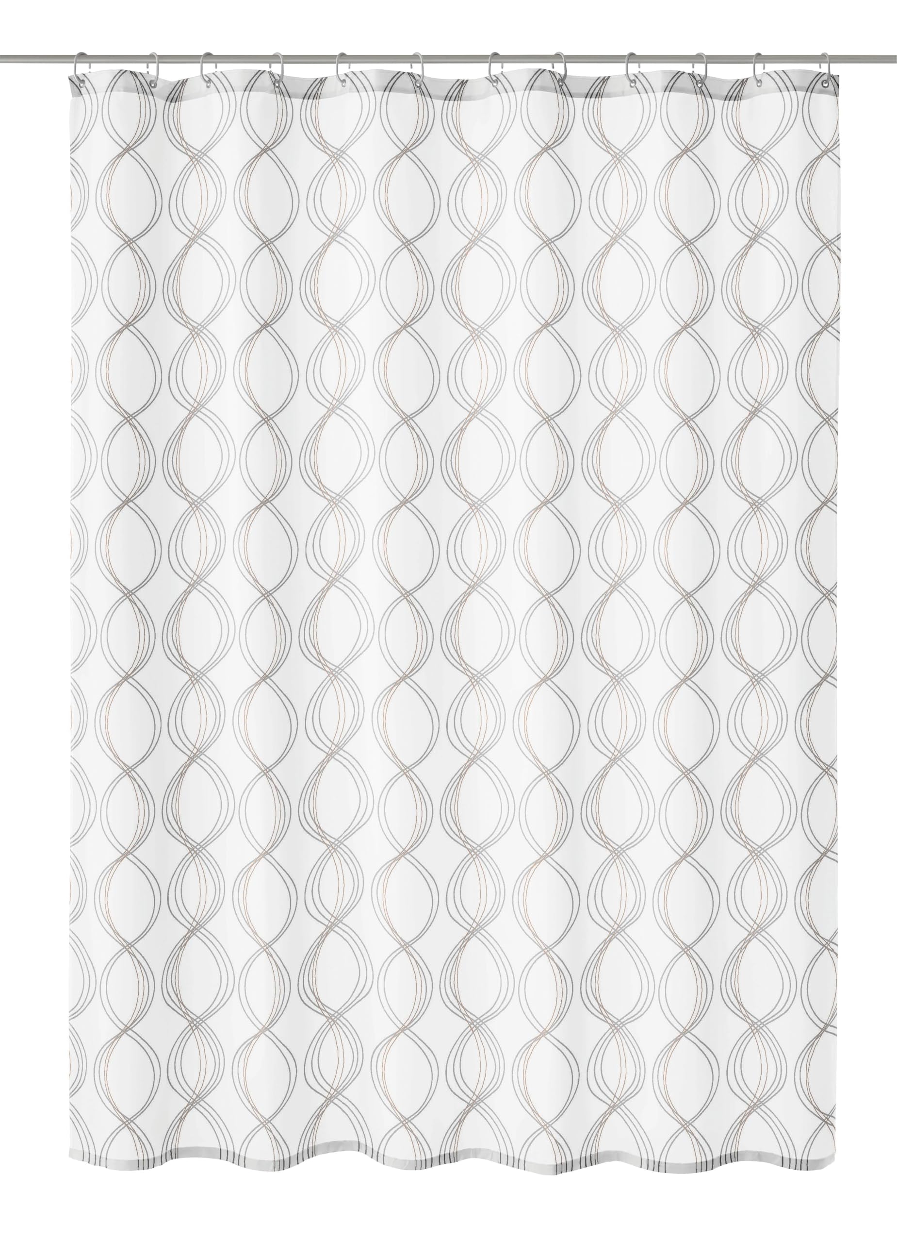 Kleine Wolke Duschvorhang – Polyester, Weiß, 240 X 180 Cm | Mit Kunststoffösen & Beschwerungsband