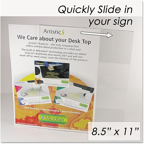 Miniatura 3 de Nudell Soporte para letrero de cubículo, transparente, 11 x 8.5 x 11.5 pulgadas