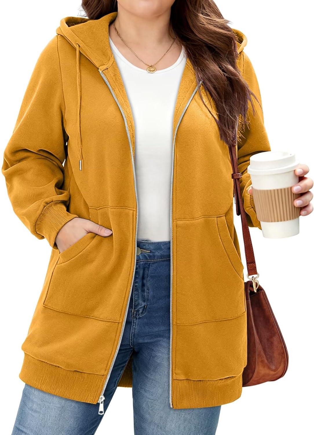 StunShow Womens Plus Size Hoodies Zip Up Oversized Y2k Drawstring Sweatshirt Casual 2025 Fleece Jacket with Pocket