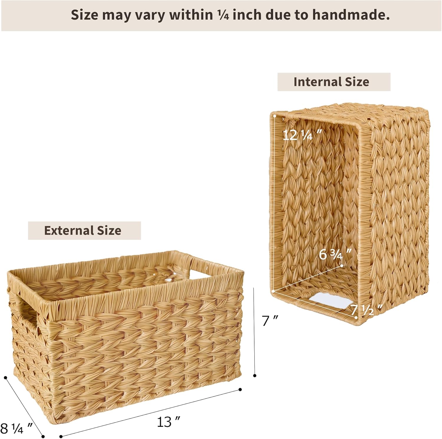 GRANNY SAYS Bundle of 1-Pack Toilet Paper Basket & 2-Pack Wicker Shelf Baskets