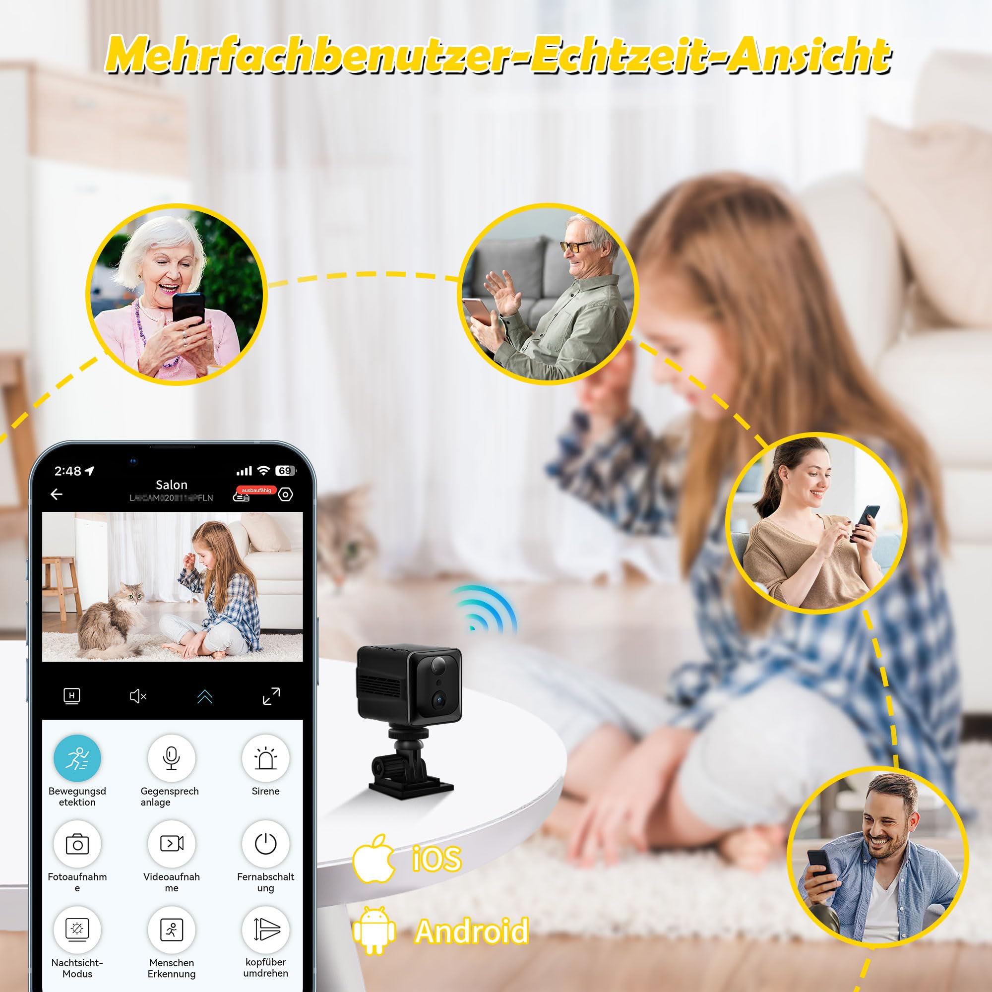 Mini Cámara 4K, Cámara Indoor WiFi Actualizada 2026